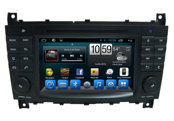 ベンツの C クラスのクォードの中心のアンドロイド システムのための HD のビデオ車の中央マルチメディア GPS